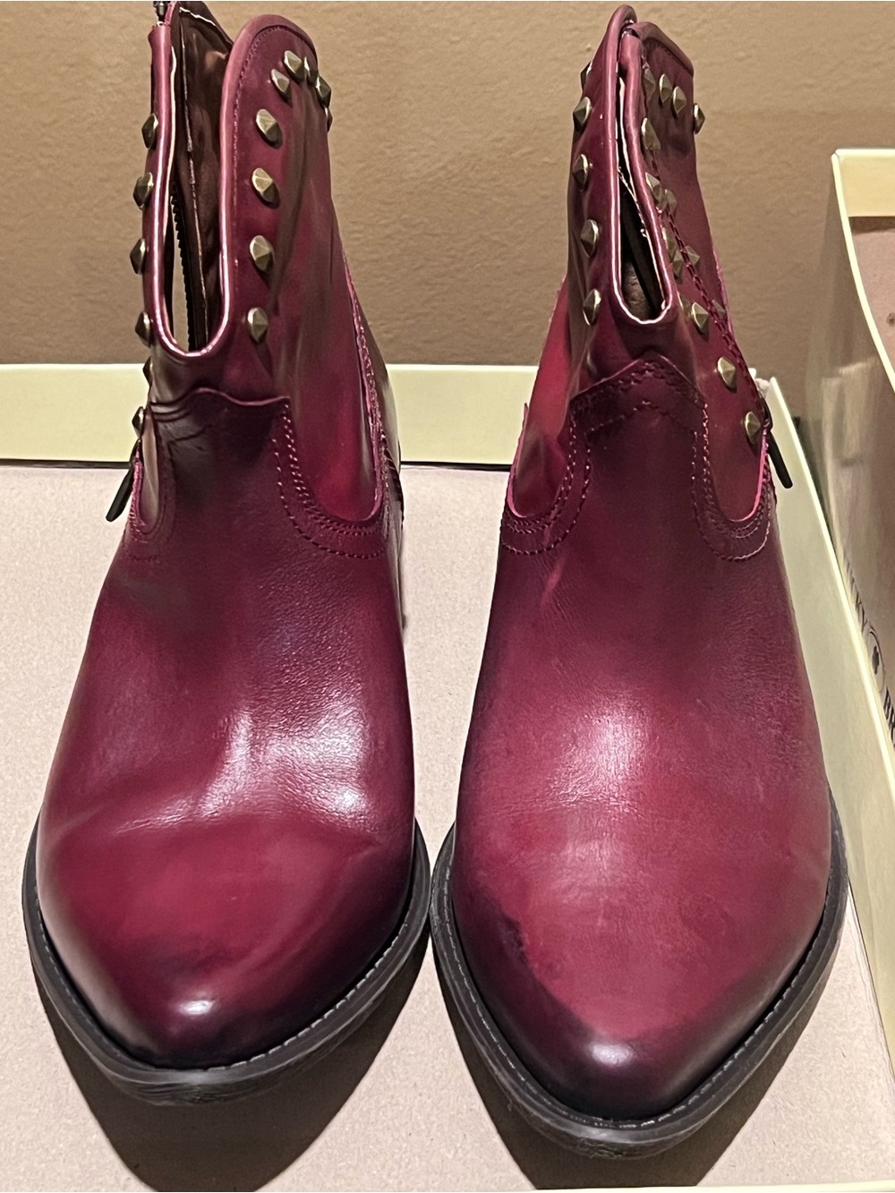 New Lucky Brand Cicily Leather Ankle Boots